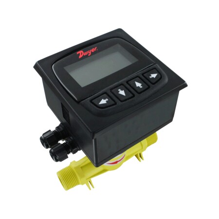 Dwyer Instruments 3/4in NPT Digital Flow Transmitter, range 1.3 to 26 GPM 0.3 to 5.91 m3/h DFMT-20A